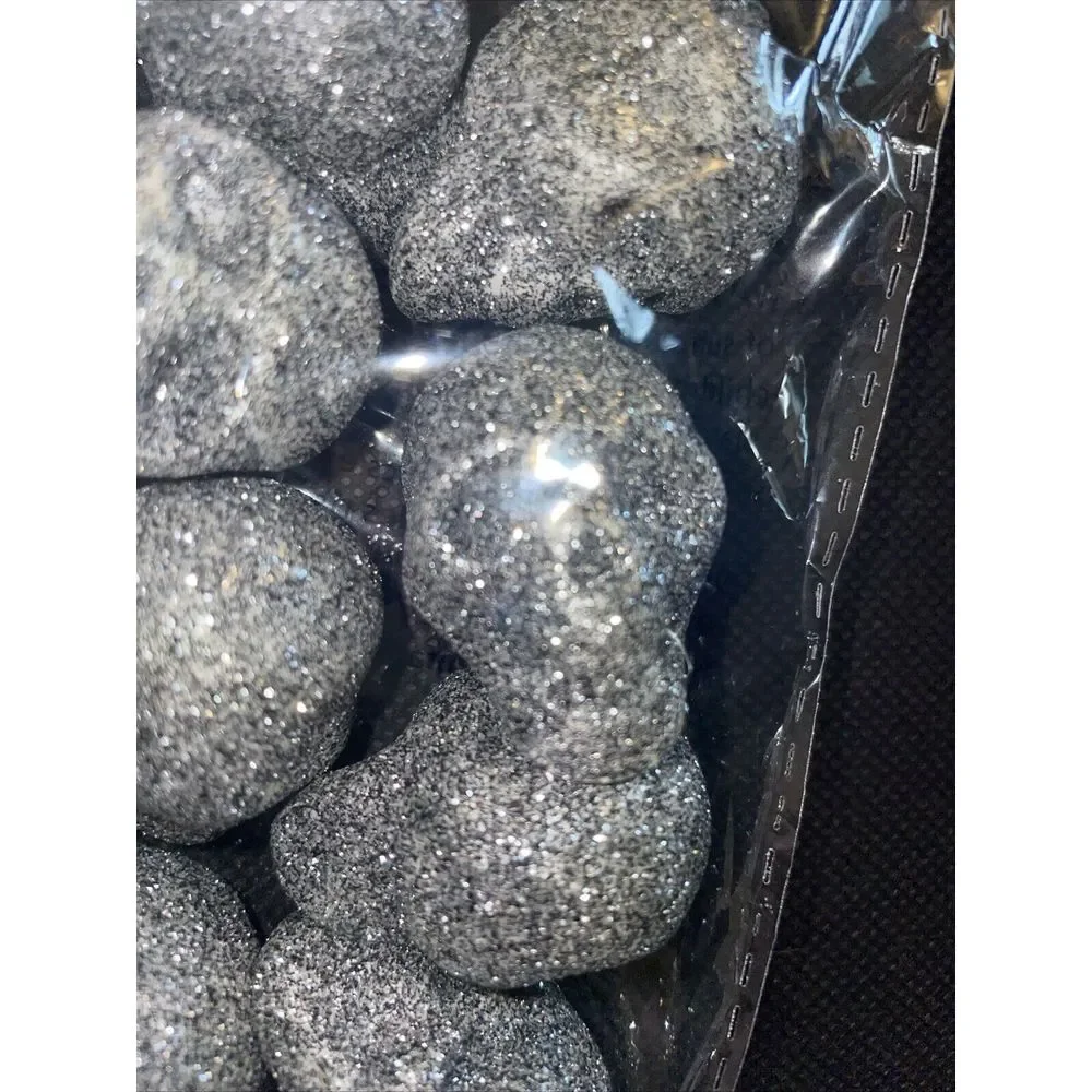 3 Silver Glitter Skull‎ Bags ✨Crafters Square Decorative Filler Decor Halloween